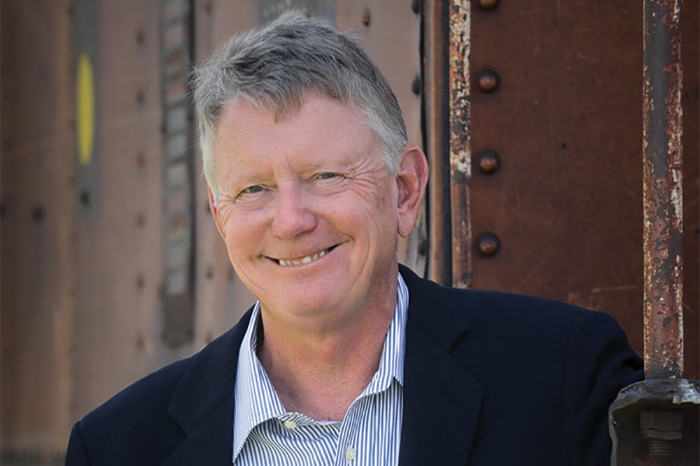 A headshot of Northern Plains Railroad Chairman Gregg F. Haug